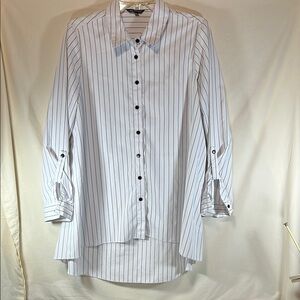 Unique Spectrum Classic White/Black  Striped  Women’s Shirt
